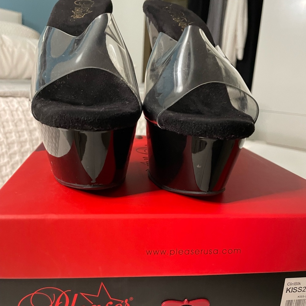 Black, 6” Platform Slide. Barely Worn, Like New!! - image 6